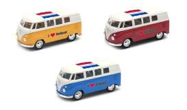 Volkswagen  - T1 Bus 1962 various - 1:34 - Welly - 49764HOL - welly49764HOL | Toms Modelautos