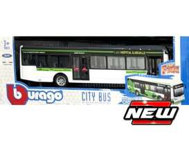Bus  - white/green - Bburago - 32102G - bura32102G | Toms Modelautos