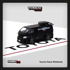 Toyota  - Hiace Widebody black - 1:64 - Tarmac - T64-038-TO - TC-T64-038-TO | Toms Modelautos